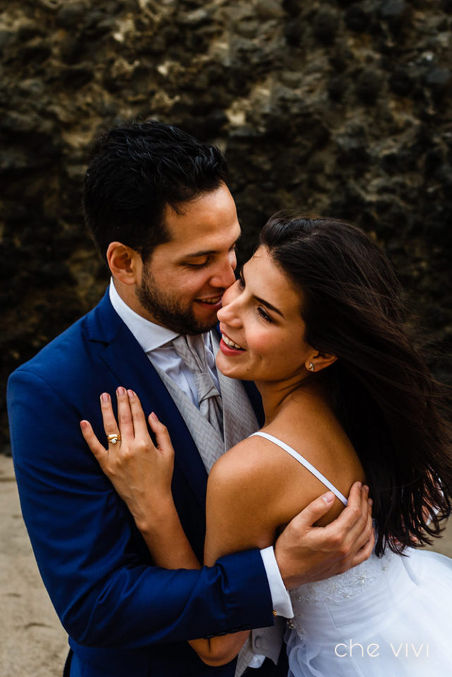 Couple laughing together
