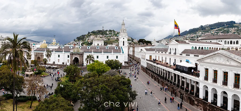 Plaza grande de Quito vista desde el Hotel Plaza grande lugar para boda