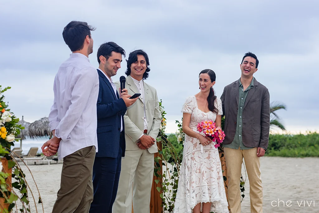 Palabras en boda de la playa Las Tanusas Manabi, Ecuador