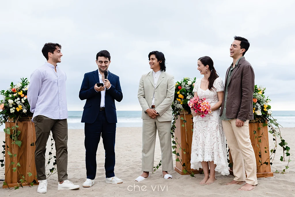 Palabras en boda de la playa Las Tanusas Manabi, Ecuador
